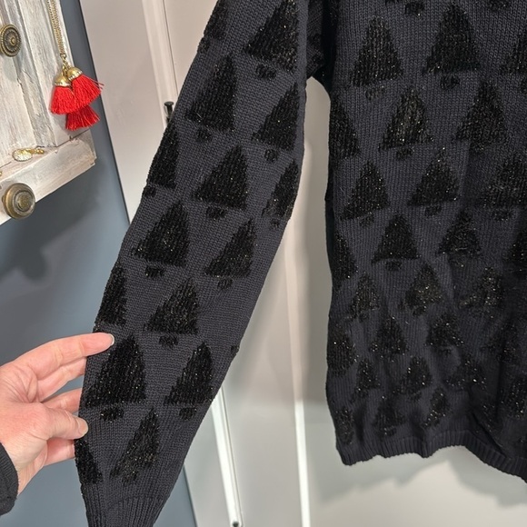 Marisa Christina Vintage Christmas Tree Sweater Black - Picture 6 of 9